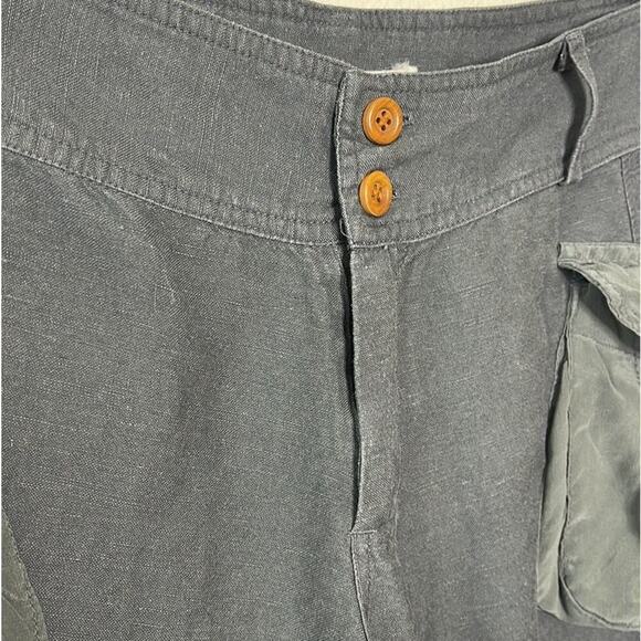 DIESEL LINEN CARGO SILK POCKETS WOMEN'S SHORTS SIZE 31 - Picture 4 of 8